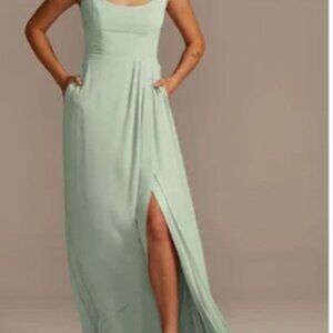 Chiffon Tank Scoop Neck Dress